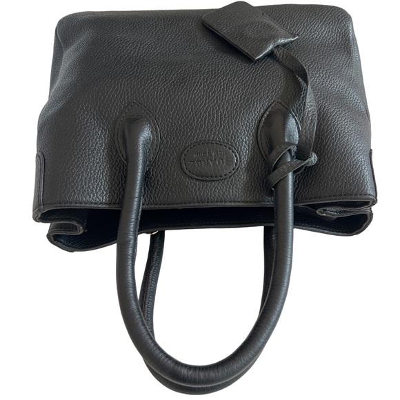 Suarez New York Italian black leather bag small satchel 3-compartments 2 ways - Picture 9 of 16